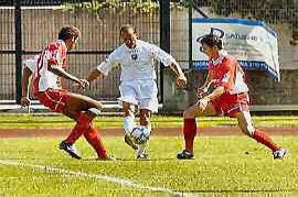 Trento, 04.09.05 - Coppa Italia - Trentino Bolzano 3:5 - Ghione in raddoppio di marcatura